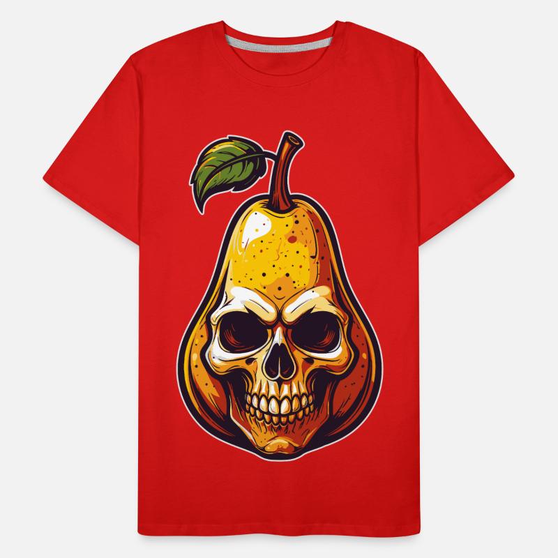 Pears Skull Comic Style Men's Premium Organic T-Shirt