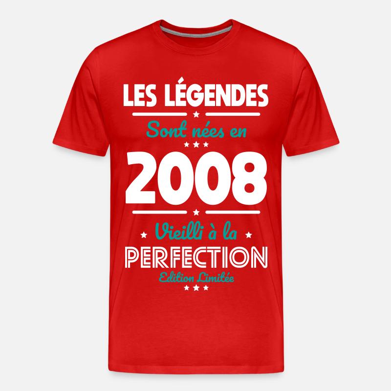 2008 – Legends – Perfekt gereift - Männer Premium Bio T-Shirt - Rot