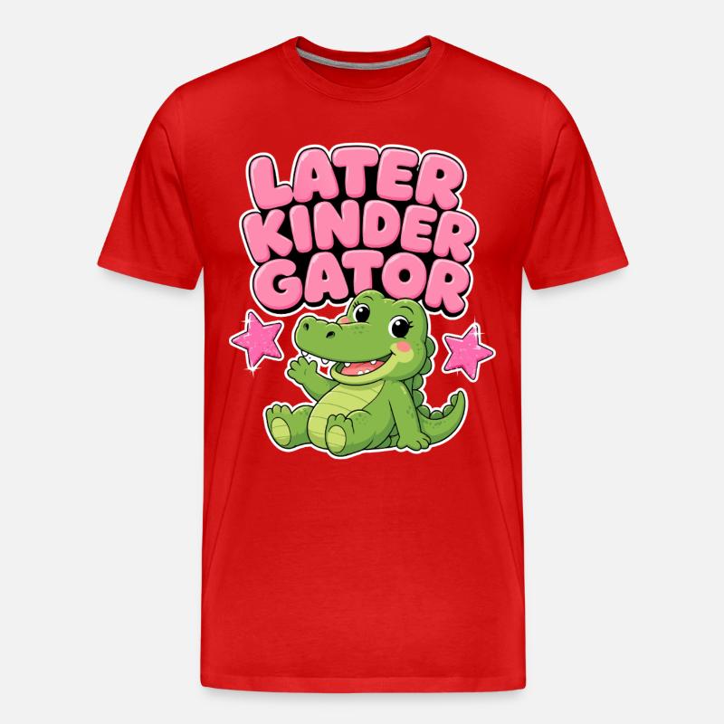Später Kindergator – Kindergarten-Mädchengeschenk - Männer Premium Bio T-Shirt - Rot