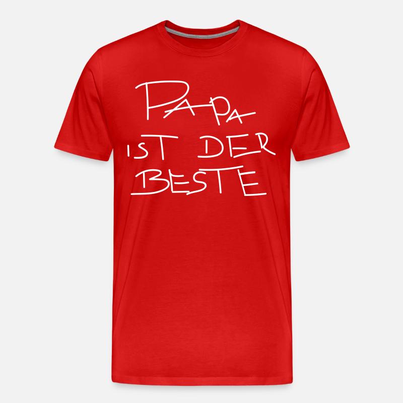papa ist der beste - Männer Premium Bio T-Shirt - Rot