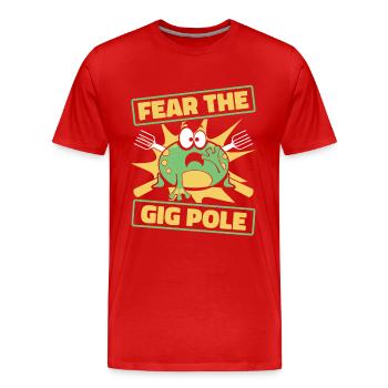 Fear The Gig Pole Kröte Kaulquappe Laubfrosch - Männer Premium Bio T-Shirt - Rot - Vorne - Damien (186cm)