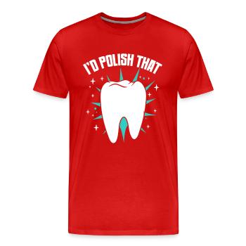 Je vernirais ce laboratoire dentaire laboratoire dentaire - T-shirt bio Premium Homme - rouge - Devant - Damien (186cm)