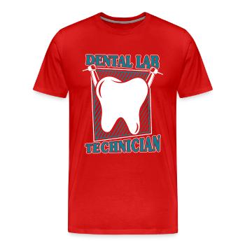 Dental Laboratory Dental Laboratory Master Dental Technician - Men's Premium Organic T-Shirt - red - Front - Damien (186cm)