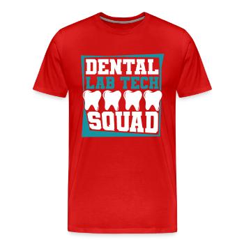 Dental Laboratory Dental Laboratory Master Dental Technician - Men's Premium Organic T-Shirt - red - Front - Damien (186cm)