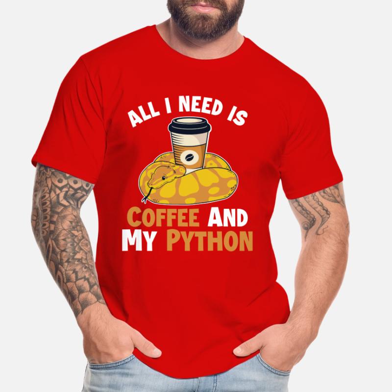 Café et Python Python Snake Banana Ball T-shirt bio Premium Homme