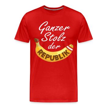 Österreich Staat Beamter Polizist Bananenrepublik - Männer Premium Bio T-Shirt - Rot - Vorne - Damien (186cm)