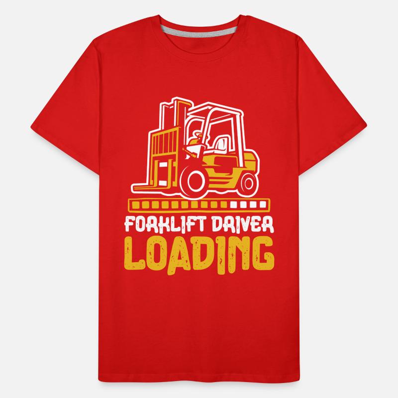 Forklift Driver Loading Gabelstaplerfahrer Männer Premium Bio T-Shirt