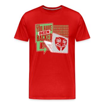 Vous avez été piraté Phishing Sniffer Grey Hat - T-shirt bio Premium Homme - rouge - Devant - Damien (186cm)