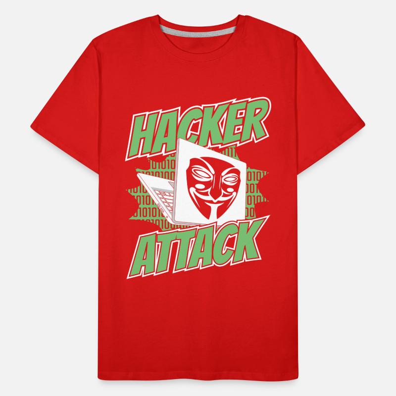 Attaque de hacker Social Engineering Phishing Sniffer T-shirt bio Premium Homme