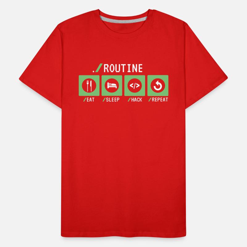 Routine Eat Sleep Hack Repeat Sniffer Phishing Men's Premium Organic T-Shirt