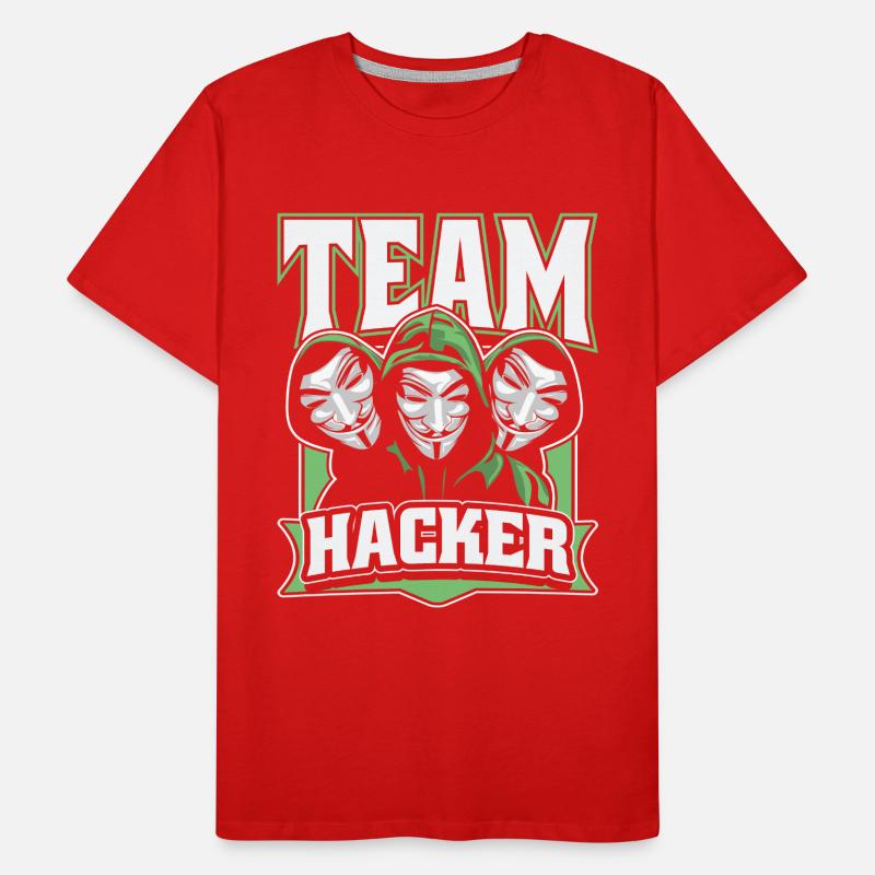 Team Hacker Social Engineering Phishing Sniffer T-shirt bio Premium Homme