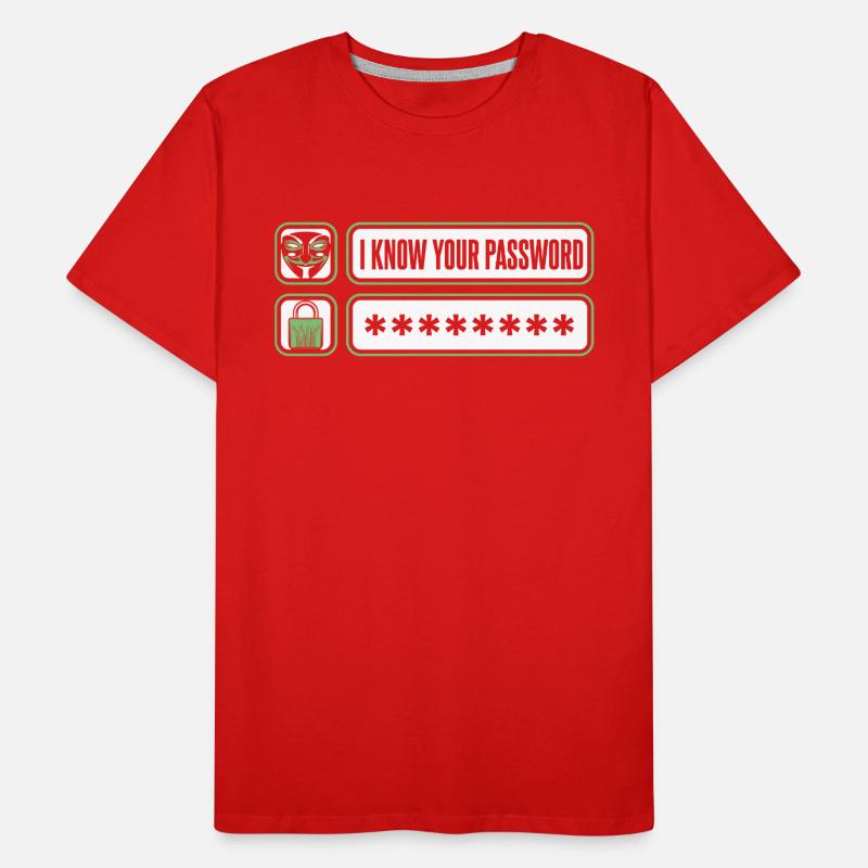 I Know Your Password Phishing Sniffer Grey Hat Männer Premium Bio T-Shirt