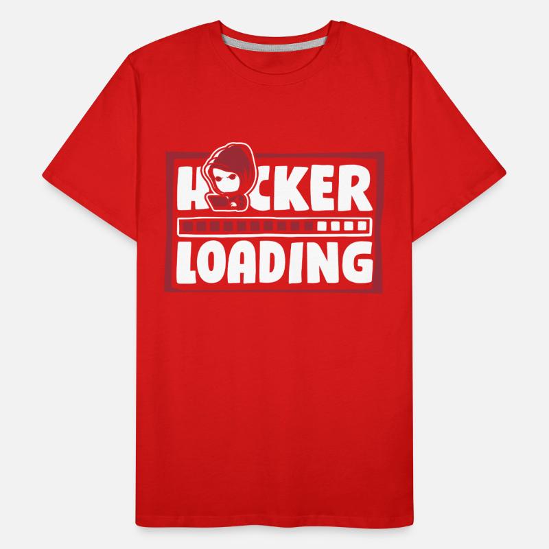 Hacker Loading Phishing Sniffer Social Men's Premium Organic T-Shirt
