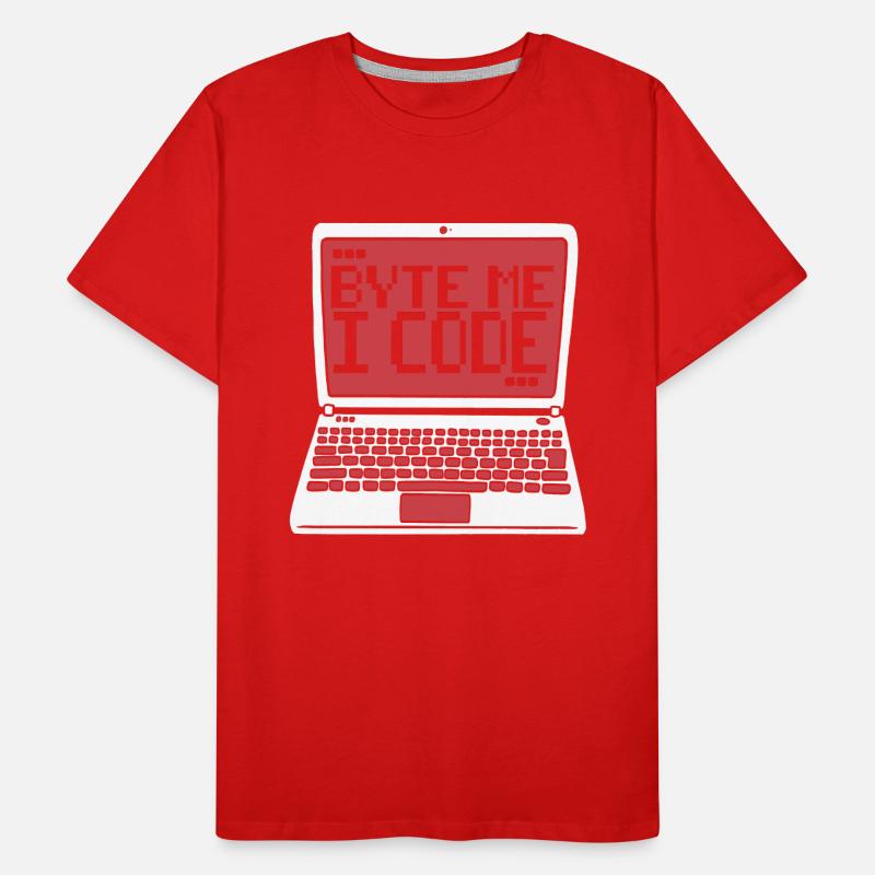 Byte Me I Code Developer Software Developer Men's Premium Organic T-Shirt