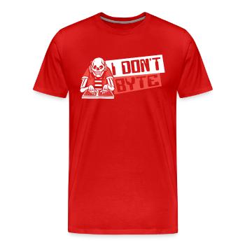 I Don't Byte Softwareingenieur Developer Coder - Männer Premium Bio T-Shirt - Rot - Vorne - Damien (186cm)
