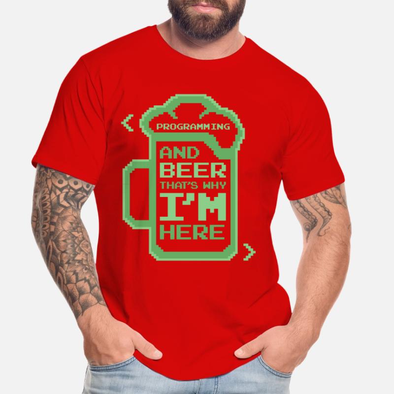 Programming And Beer That's Why I'm Here Coder Männer Premium Bio T-Shirt