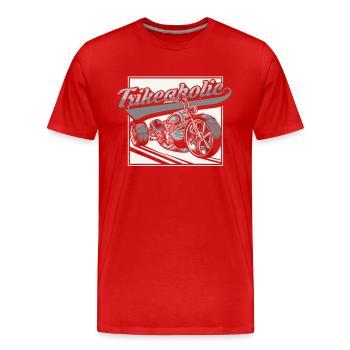 Trikeaholic Threewheeler Trikebike Dreirad - Männer Premium Bio T-Shirt - Rot - Vorne - Damien (186cm)