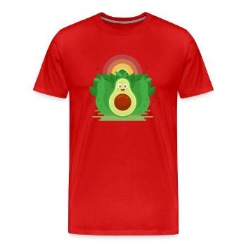 Vegan Vibes Vegan Vegan Pflanzlich Vegetarisch - Männer Premium Bio T-Shirt - Rot - Vorne - Damien (186cm)