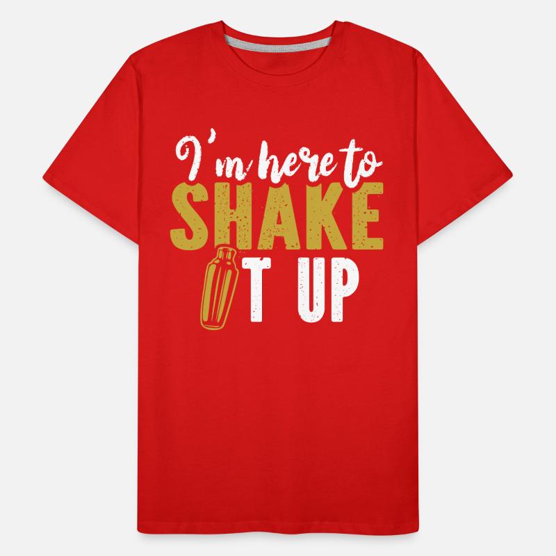 I'm Here To Shake It Up Bartender Mixologist Männer Premium Bio T-Shirt