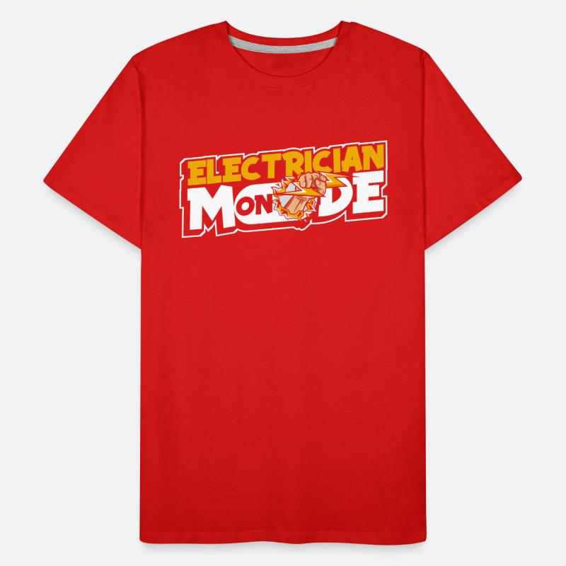 Electrician Mode On Electrical Engineer Electronics Technician Men's Premium Organic T-Shirt