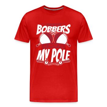 Montrez-moi vos bobbers pêche en haute mer pêcheur à la mouche - T-shirt bio Premium Homme - rouge - Devant - Damien (186cm)