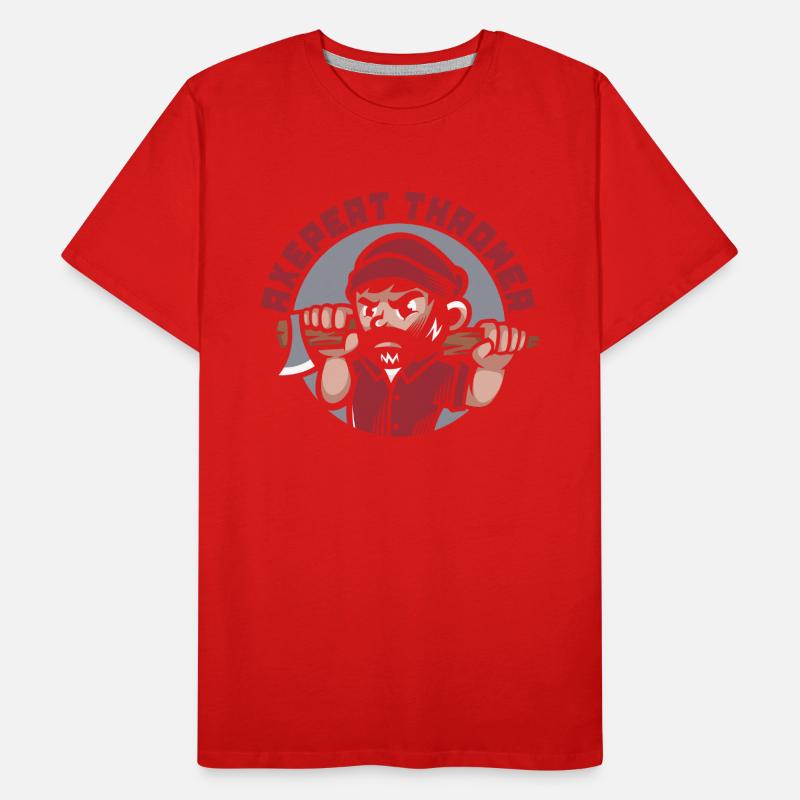 Axepert Thrower Jeu de lancer de hache Competition Axe T-shirt bio Premium Homme