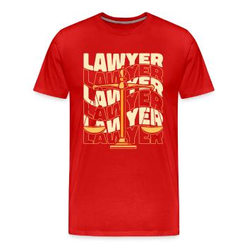Lawyer Legal Counsel Attorney General Law - Men's Premium Organic T-Shirt - red - Front - Damien (186cm)