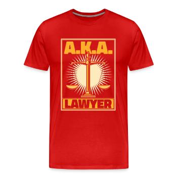 A.K.A. Rechtsanwalt, Rechtsberater, Generalstaatsanwalt - Männer Premium Bio T-Shirt - Rot - Vorne - Damien (186cm)