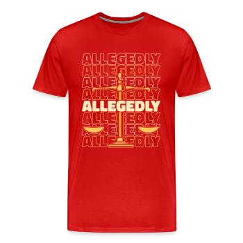 Angeblich Rechtsberater des Generalstaatsanwalts - Männer Premium Bio T-Shirt - Rot - Vorne - Damien (186cm)