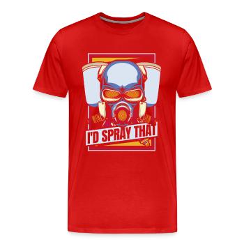 I'd Spray That Vehicle Car Spray Automotive Car - Men's Premium Organic T-Shirt - red - Front - Damien (186cm)