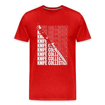 Messersammler Metzgermesser Restaurierungsmesser - Männer Premium Bio T-Shirt - Rot - Vorne - Damien (186cm)
