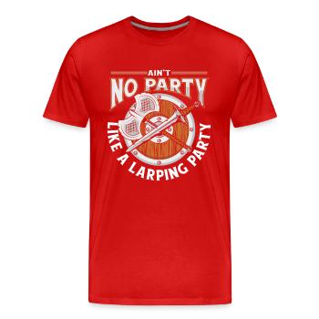 Keine Party ist wie eine Larping-Party LARPing Armor - Männer Premium Bio T-Shirt - Rot - Vorne - Damien (186cm)