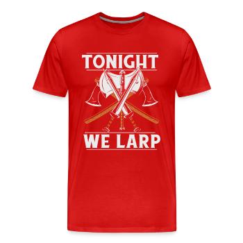 Heute Abend LARP LARPen Waffen Rüstung Charakter - Männer Premium Bio T-Shirt - Rot - Vorne - Damien (186cm)