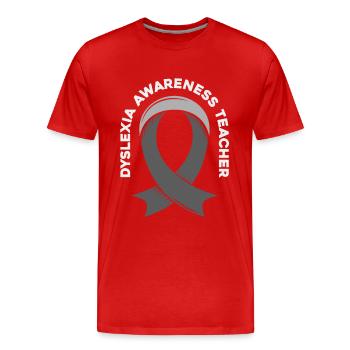 Legasthenie-Bewusstseinslehrer Legasthenie-Apraxie - Männer Premium Bio T-Shirt - Rot - Vorne - Damien (186cm)