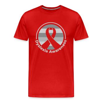 Legasthenie-Bewusstsein Apraxie Legasthenie-Therapeut - Männer Premium Bio T-Shirt - Rot - Vorne - Damien (186cm)