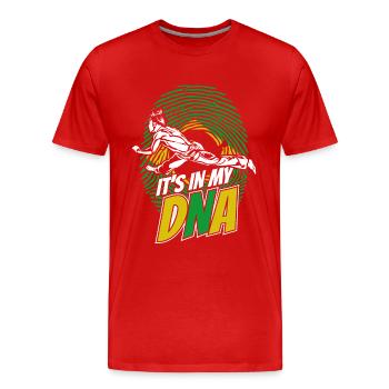 It's In My DNA Ginga Capoeirista Dance - Men's Premium Organic T-Shirt - red - Front - Damien (186cm)
