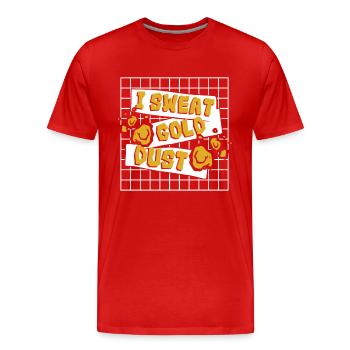 I Sweat Gold Staub Schürfen Seife Mining Gold - Männer Premium Bio T-Shirt - Rot - Vorne - Damien (186cm)