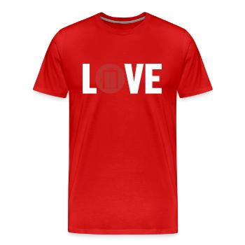 Elevator Love Technician Repair Inspector - Men's Premium Organic T-Shirt - red - Front - Damien (186cm)