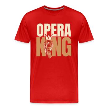 Opera King Opéra House Ténor Chanteur Chanteur - T-shirt bio Premium Homme - rouge - Devant - Damien (186cm)