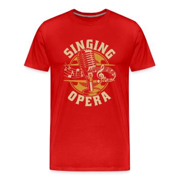 Chant Opéra Opéra Chanteur Ténor Chanteur - T-shirt bio Premium Homme - rouge - Devant - Damien (186cm)