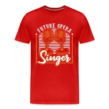 Futur chanteur d’opéra Chanteur ténor d’opéra - T-shirt bio Premium Homme - rouge - Devant - Damien (186cm)