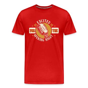Gespannt auf die Premiere Opera House Lover - Männer Premium Bio T-Shirt - Rot - Vorne - Damien (186cm)