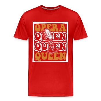 Reine de l’opéra Opéra Ténor Chanteur Chanteur - T-shirt bio Premium Homme - rouge - Devant - Damien (186cm)