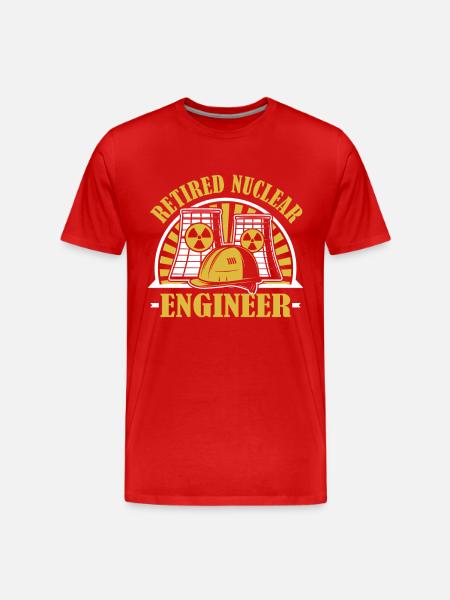 Pensioneret atomingeniør Energi Uran Nuklear - Herre Premium T-shirt økologisk - rød