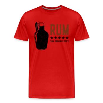 Rum - Drinking Expert Rumtrinker - Männer Premium Bio T-Shirt - Rot - Vorne - Damien (186cm)