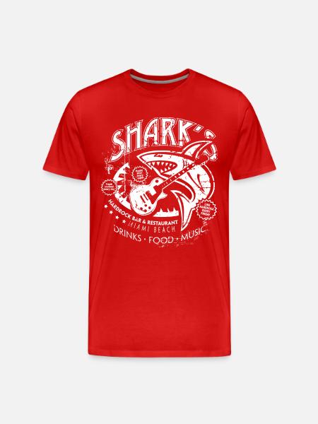 Shark´s Hardrock Bar & Restaurant - Männer Premium Bio T-Shirt - Rot