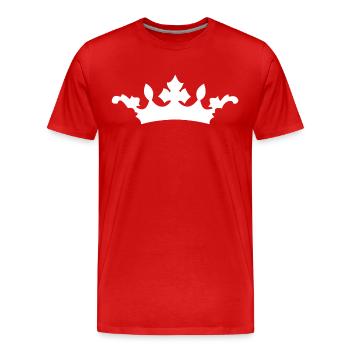 Krone - Männer Premium Bio T-Shirt - Rot - Vorne - Damien (186cm)