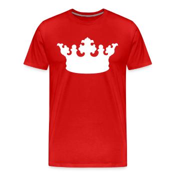 Couronne - T-shirt bio Premium Homme - rouge - Devant - Damien (186cm)