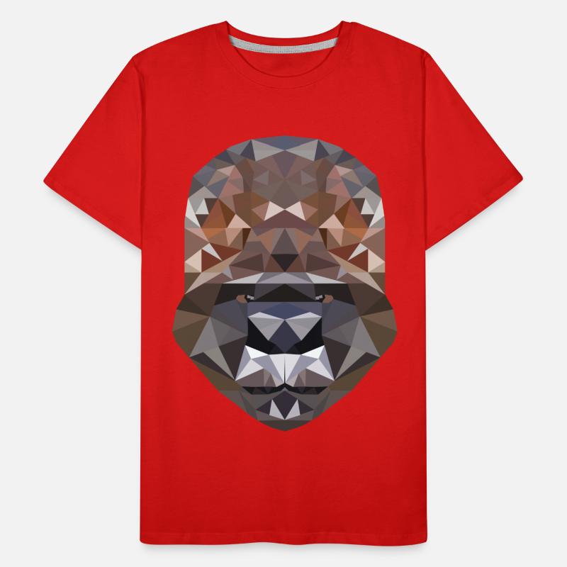 Polygon Design avec un gorille - Polygonal, Poly T-shirt bio Premium Homme