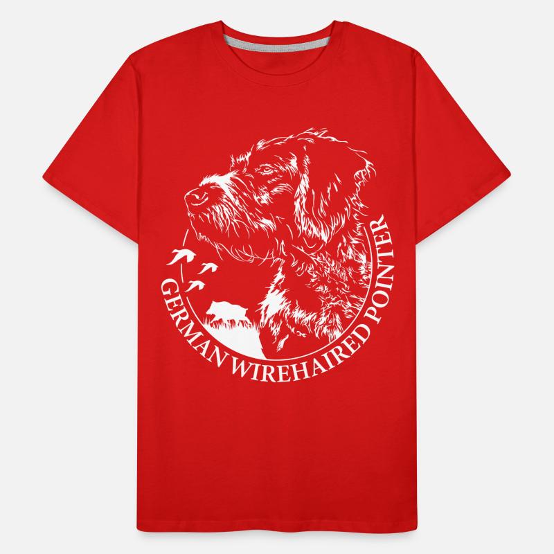 GERMAN WIREHAIRED POINTER Wilsigns Jagdhunde Hund Männer Premium Bio T-Shirt